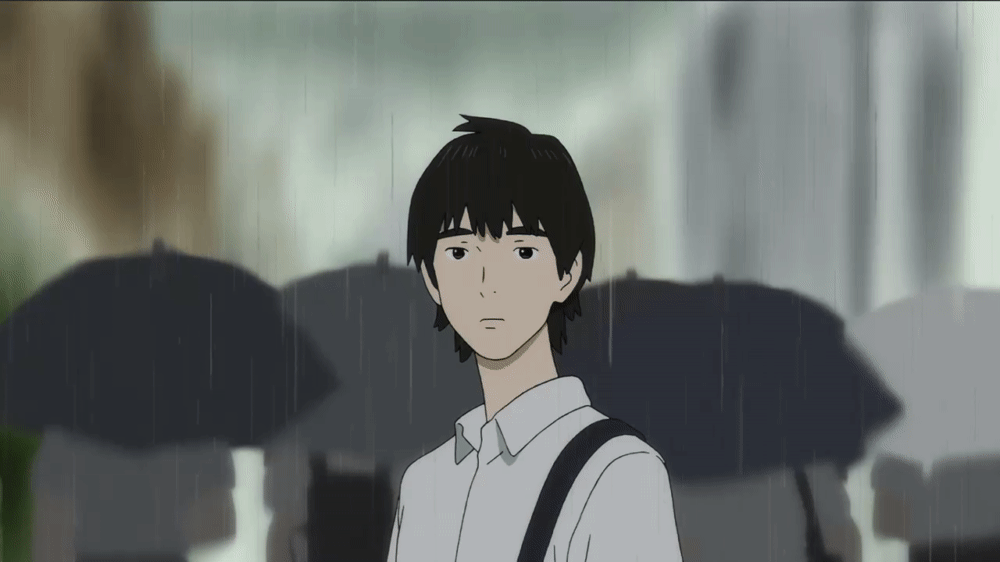 Gif z anime Sonny Boy, w którym Nagara kwestionuje, czy wydarzenia z anime w ogóle rzeczywiście miały miejsce.