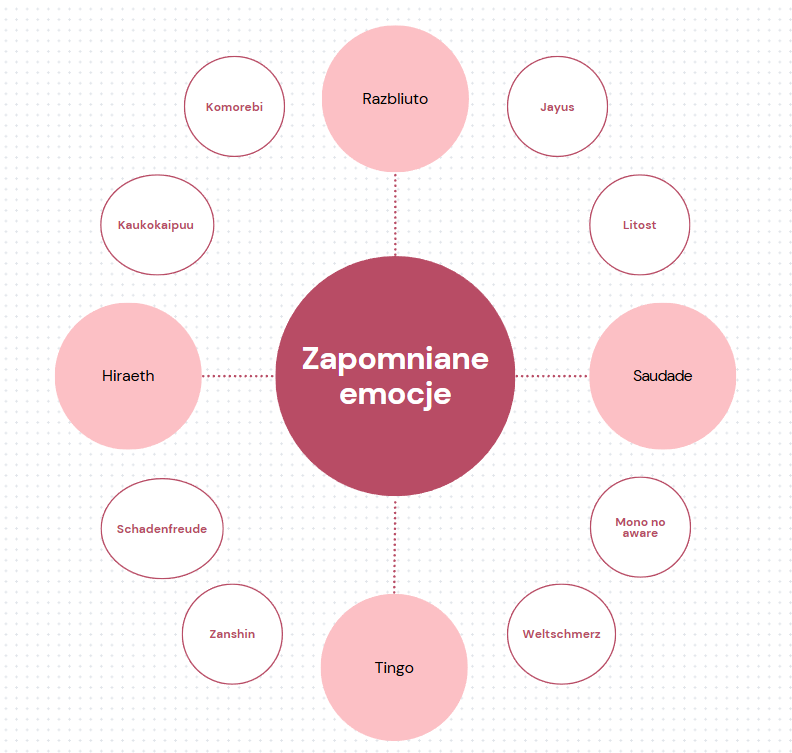 Mapa myśli zapomniane emocje